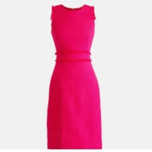 NWT J. Crew Tweed Sleeveless Sheath Dress, Fuschia